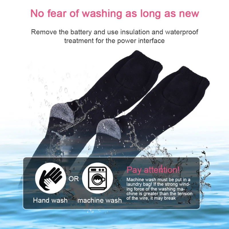 

Men&women Heated Socks Electric Battery Socks With 4500mAh Large Capacity Battery For Winter Camping Fishing Hunting