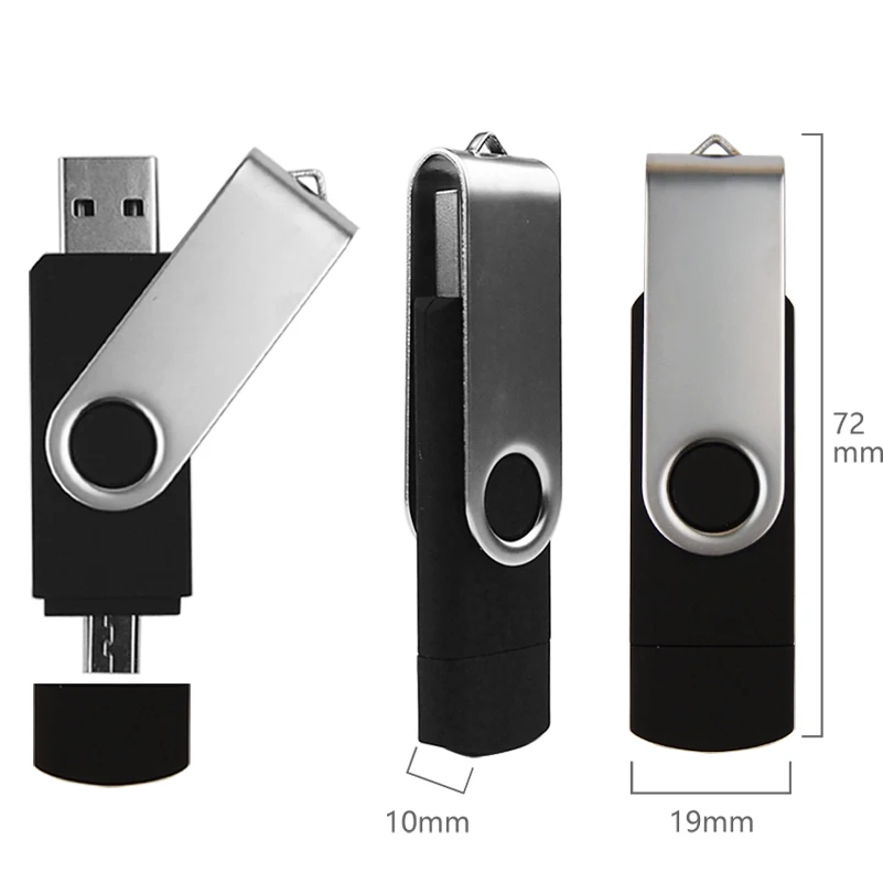 Металлический Флешка 2 0 микро OTG Usb Android флэш накопитель карта памяти 4 ГБ 8 16 32 64 для
