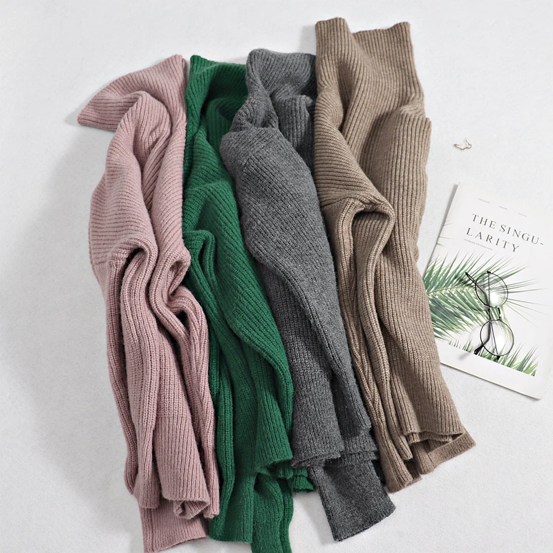 

Cashmere Sweater Women Turtleneck Pullovers Top Solid Korean Lady Jumper Oversized Winter Wool Knit Christmas Sweaters
