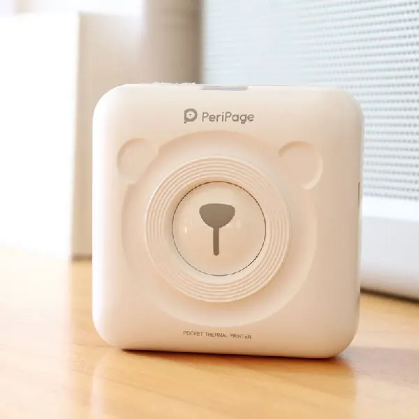 Синий PeriPage портативный тепловой Bluetooth фотопринтер мини-фотографии принтер для мобильного телефона Android iOS 58 мм Принтер Рождественский подарок - Цвет: Синий