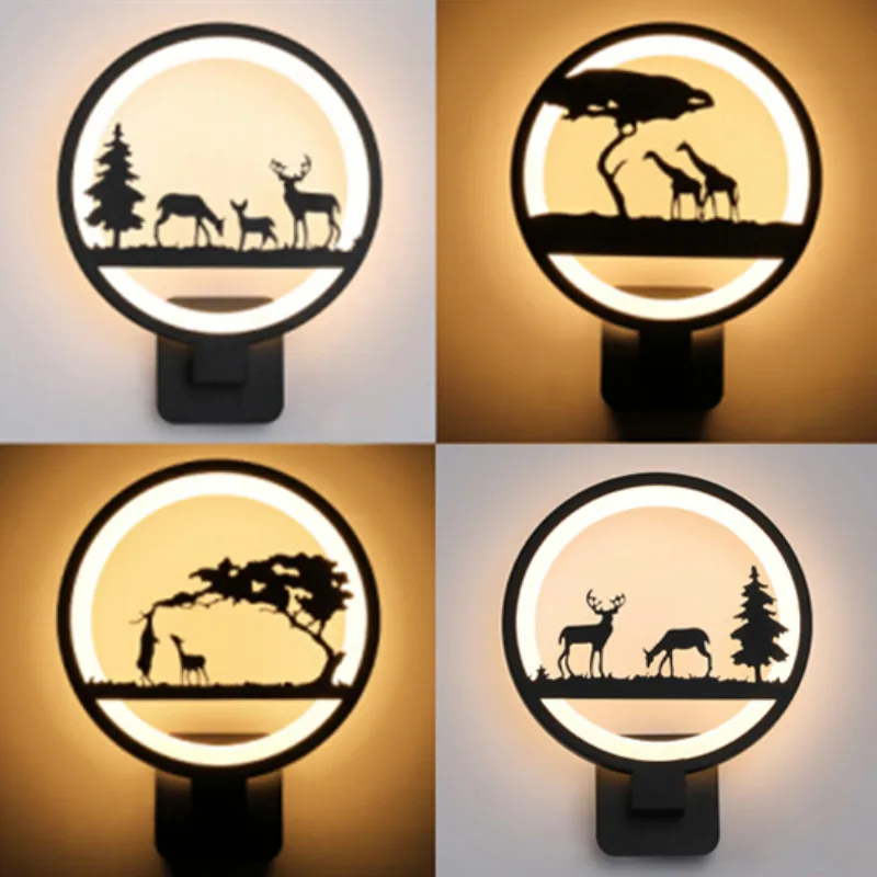 Современный настенный светильник светодиодный s акриловый креативный для