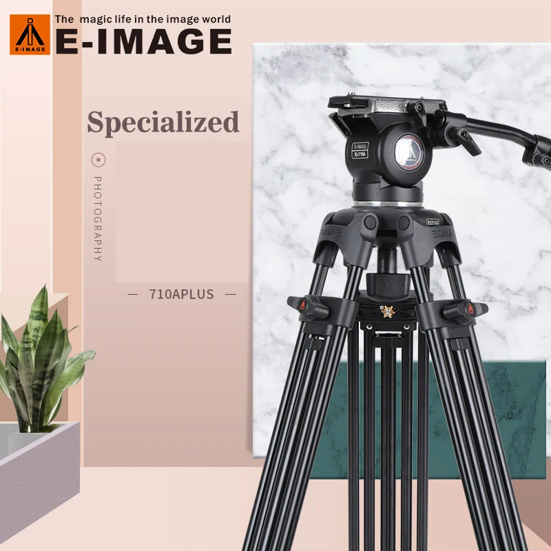 SLR фотография 1,8 м штатив e-изображение 710A профессиональный большой рот чаша портативный гидравлический демпфирующая для камеры штатив