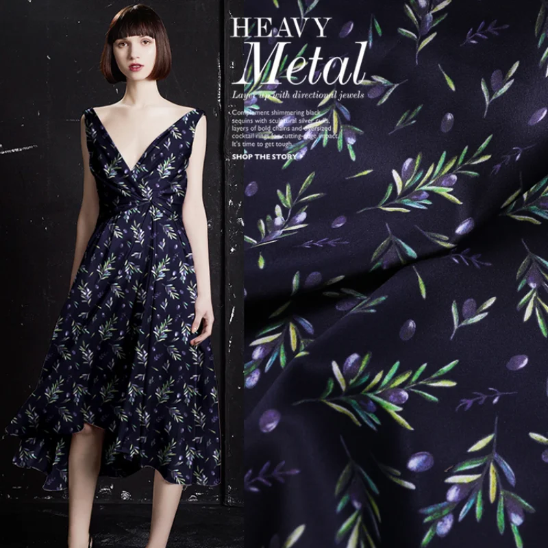 

Digital Printing Silk Stretch Satin Fabric 19mm Mulberry Silk Spandex Feel Comfortable Dress Shirt Bedding Cloth