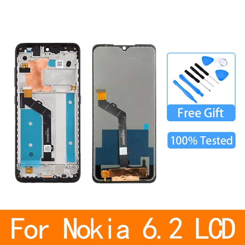

6.3" Original For Nokia 6.2 TA-1198 TA-1200 TA-1187 TA-1201 LCD Display Touch Screen+Frame Digitizer Replacement Assembly