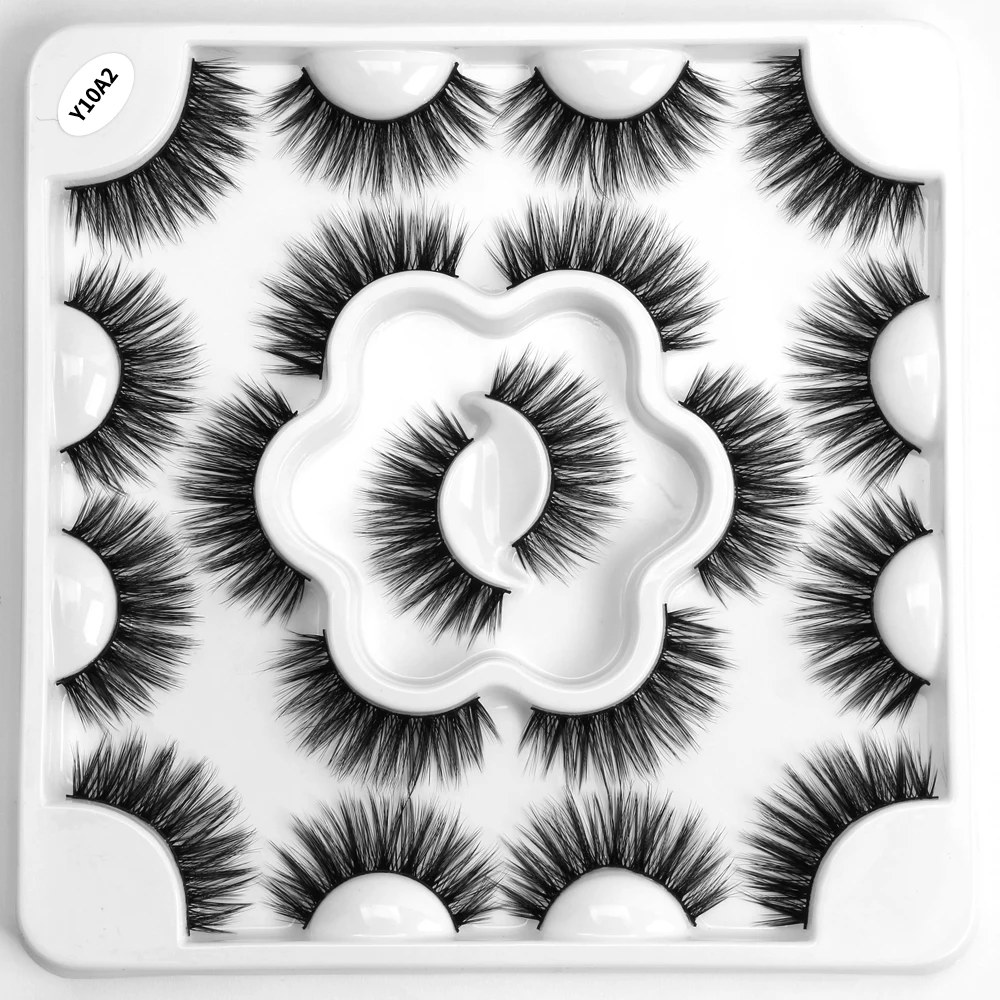 2/4/7/10 пар 3D норковые ресницы натуральные длинные густые ручная работа полные