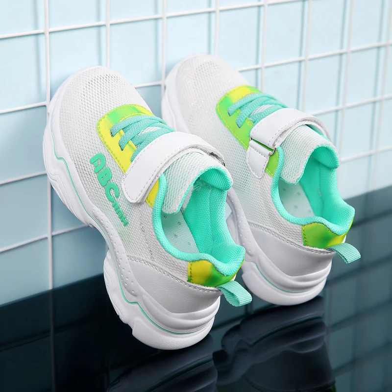 

Summer Kids Girls Running Shoes White Pink Walking Shoes Soft Sole Girl Children Sport Shoe Breathable Sneakers For Kids