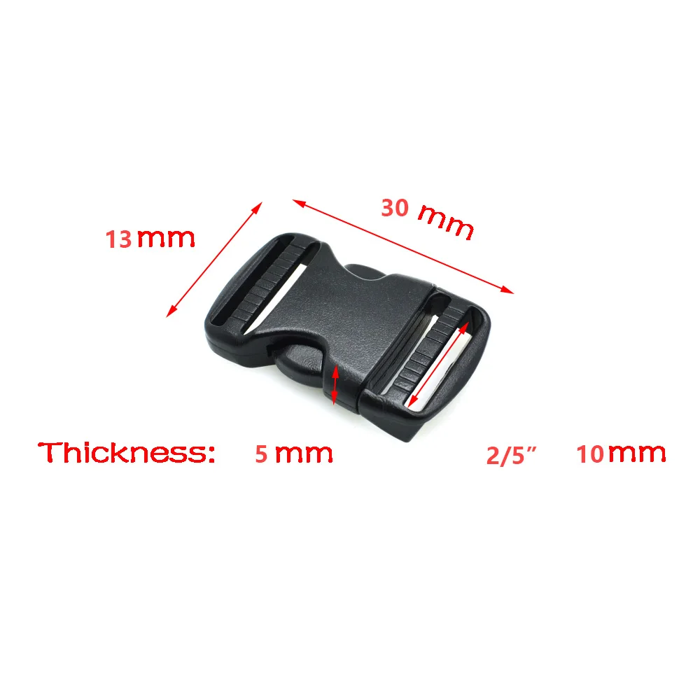 webbing size 10mm 10 мм, 25 мм, 32 мм, 50 мм, Пластиковая фурнитура, двойной регулируемый боковой выпуск, пряжки, Молл, ремень для рюкзака, сумка, запчасти, ремень, тесьма - Цвет: webbing size 10mm