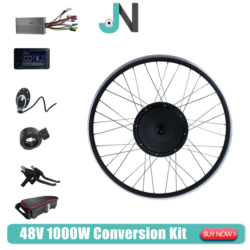 

48V 1000W Ebike Conversion Kit 20"24"26"27.5"28"29" 700C Wheel Front Rear Bike Brushless Hub Motor Electric Bicycle