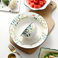 ceramic plates dish creative fruit salad noodle rice bowls decoration tableware kitchen restaurant dinnerware food container
