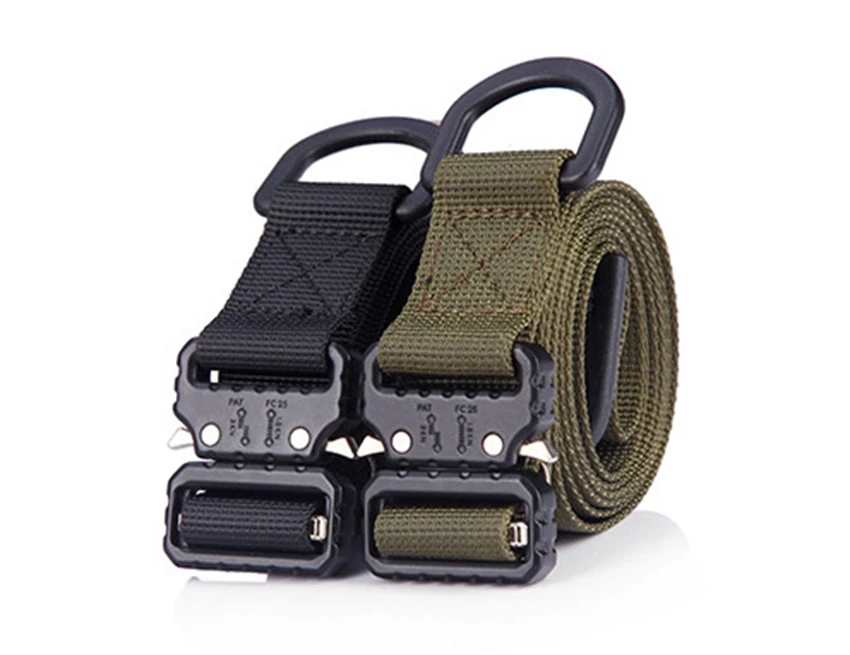 Belt For Men width 1 Inch 25mm Army Military Tactical belts Quick Release Buckle Metal Outdoor Training fit for 26-46 Inch Waist