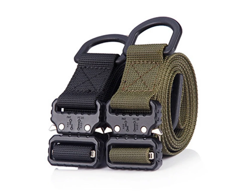 Belt For Men width 1 Inch 25mm Army Military Tactical belts Quick Release Buckle Metal Outdoor Training fit for 26-46 Waist |