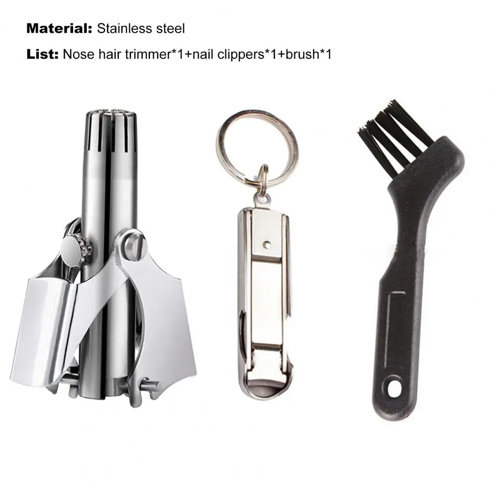 Manual Nose Trimmer Rotary Shear Stainless Steel Washable Ear Hair Razor Shaver Tool for Home Use | Красота и здоровье