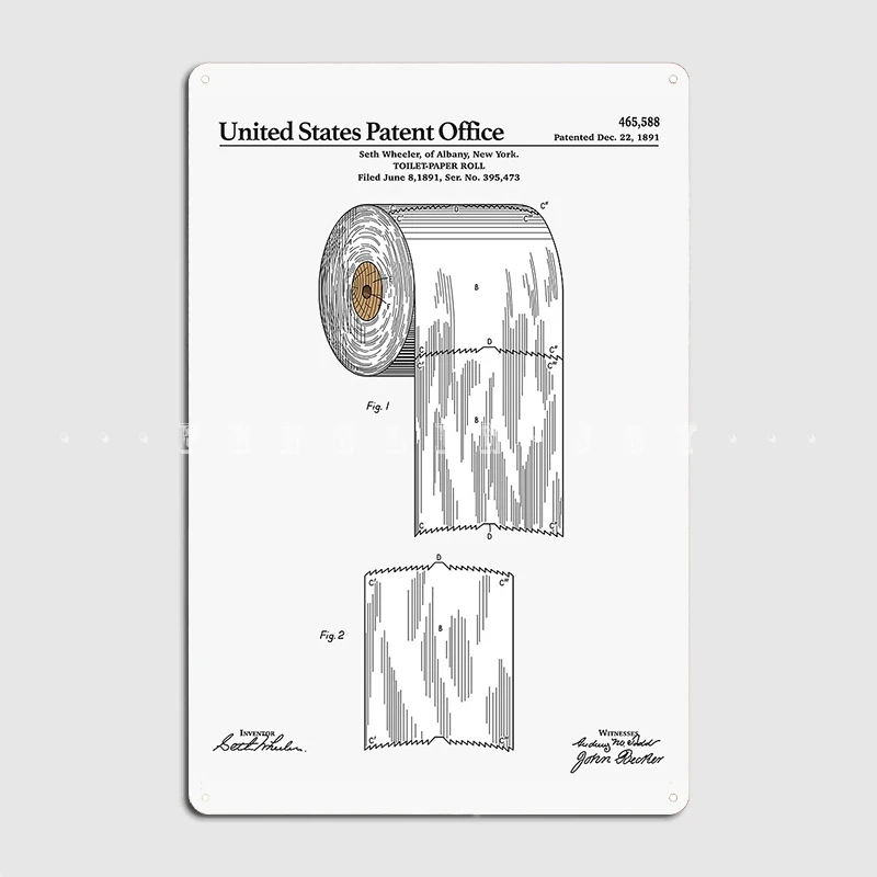 

Рулон туалетной бумаги, запатентованный металлический знак, Клубная вечеринка, кухня, создайте жестяные пластинки Sign постер