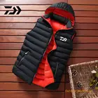 Мужская зимняя куртка без рукавов DAIWA Fishing, мужской пуховой жилет для рыбалки, Мужская теплая Толстая спортивная куртка с капюшоном для рыбалки, женская