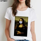 Новые летние футболки с маской для лица, Женская эстетика, Забавные Маски, футболка, повседневные топы, футболка, женская одежда