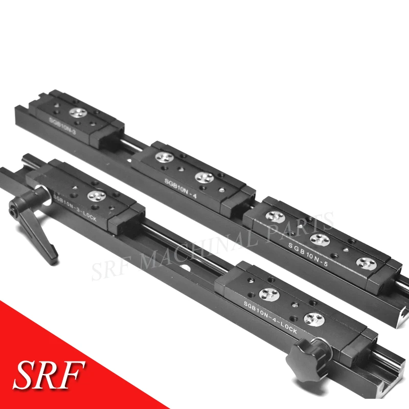 

Rectangle wheel Linear Guide Rail3pcs SGR10N Length=1000mm with 1 pcs SGB10N-3UU Lock block