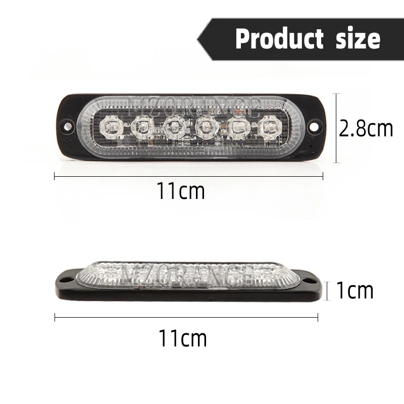 6LED стробирующий световой сигнал предупредительный проблесковый маячок fso Авто