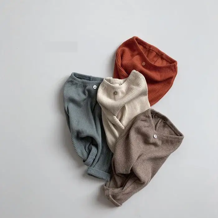 Осенне весенние леггинсы для новорожденных девочек и мальчиков эластичные