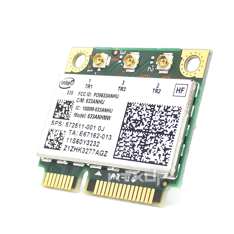 Двухдиапазонная беспроводная Wi-Fi сетевая карта ANHMW Mini PCI-E 450 Мбит/с 633 МГц для Intel