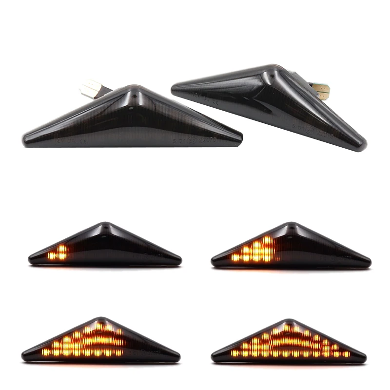 2 шт. Автомобильный светодиодный динамический боковая маркировка указатель