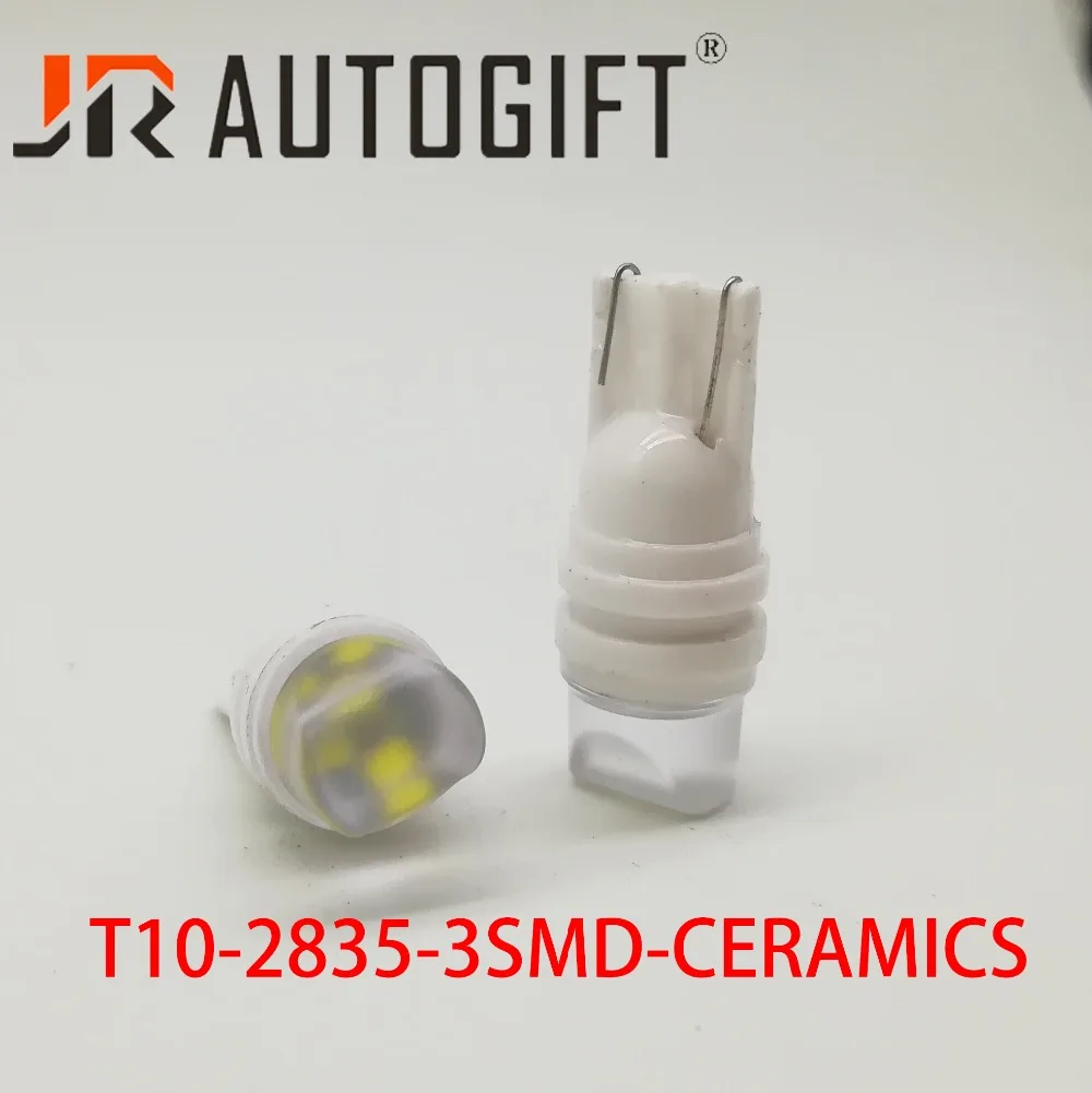 

500PCS T10 W5W Ceramic 2835 3SMD Wedge Licence Plate Lights 12V W5W Turn Side Lamp Reading Dome Light Auto Parking Bulb white