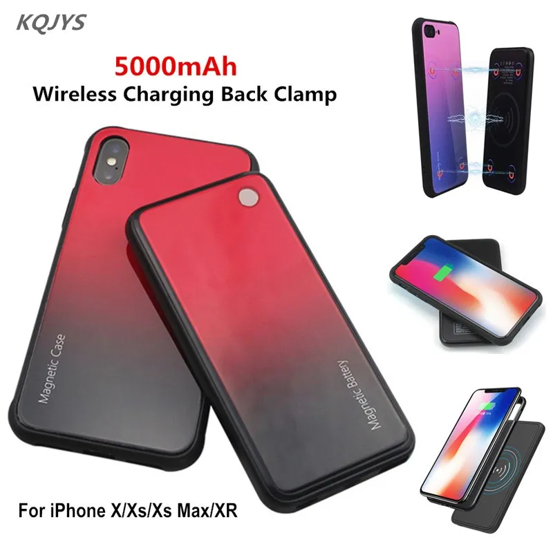 KQJYS портативный блок питания 5000 мАч для iPhone XR блок питания беспроводное магнитное зарядное устройство для iPhone X Xs Max