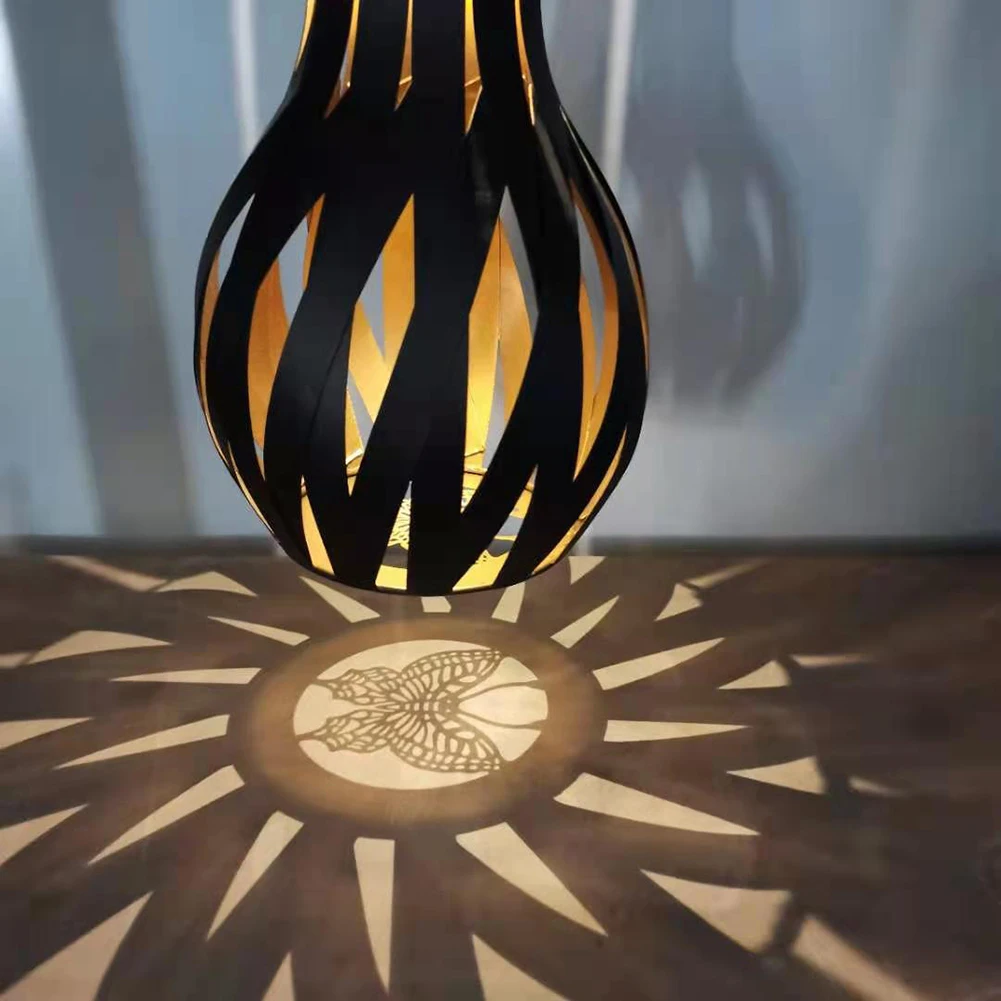 

Солнечная фотолампа с полыми бабочками, проекционная лампа, искусство, украшение для сада