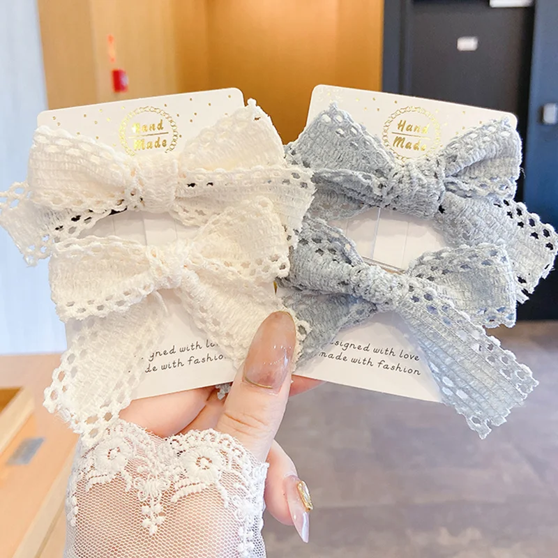 

2021 New Summer Lace Bow Girl Hair Bands Elastic Hair Rope Kids Hairpin Headdress Headband Fashion Hair Accessories OH2389