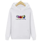 Толстовка Женская зимняя в стиле Харадзюку, Белый свитшот с капюшоном, милая кофта с длинным рукавом, корейский стиль оверсайз