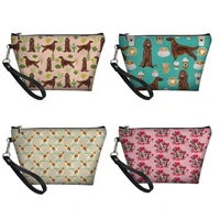 cartoon irish setter dog female cosmetic storage pouch lovely puppy makeup case womens neceser toiletry organizer