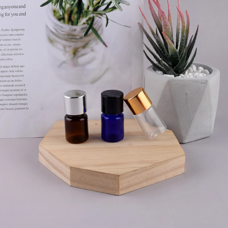 1 шт 5 мл многоцветная ПЭТ Гальваническая золотистая/серебряная крышка винта