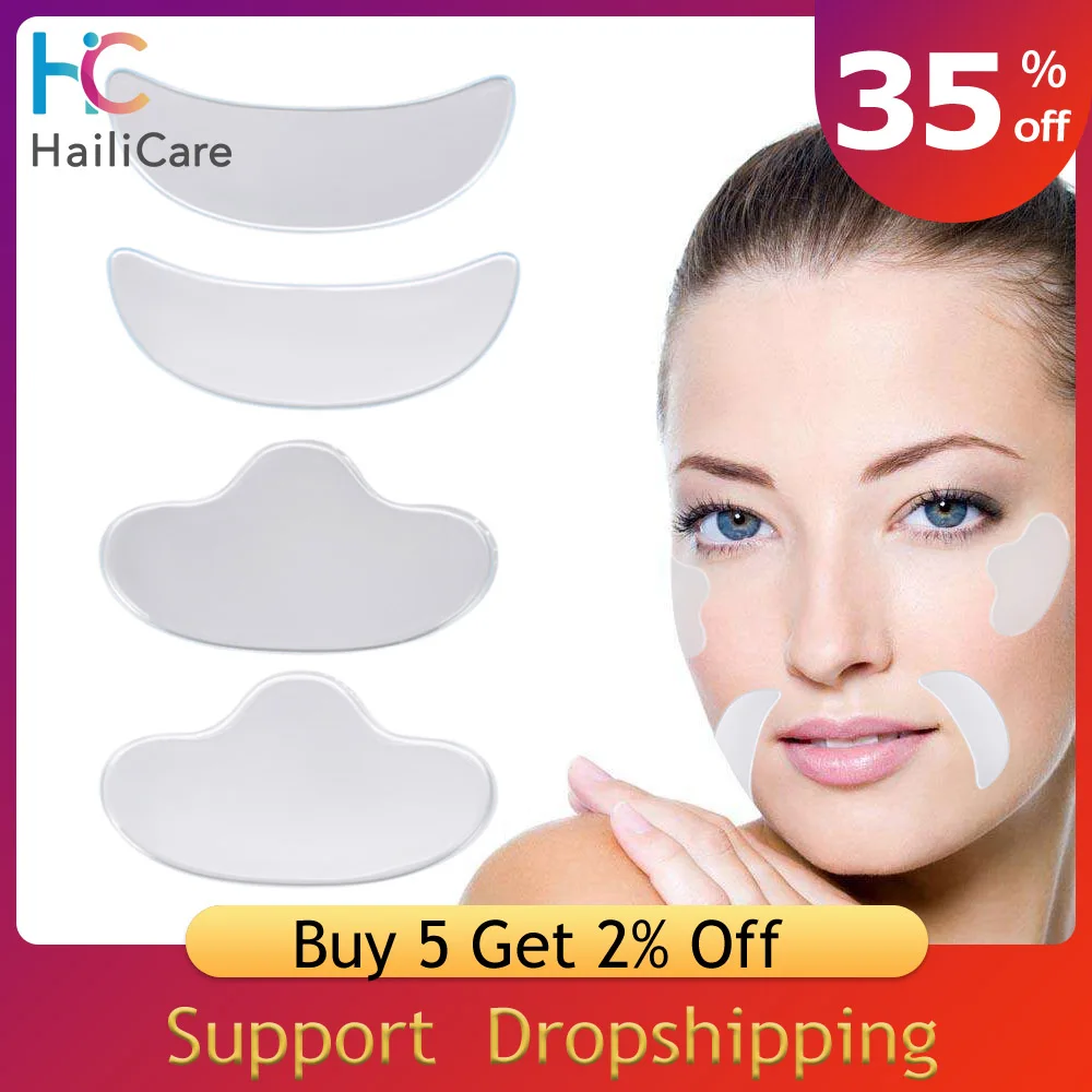 4 шт. против морщин Подушечка Для лица многоразовая медицинская силиконовая