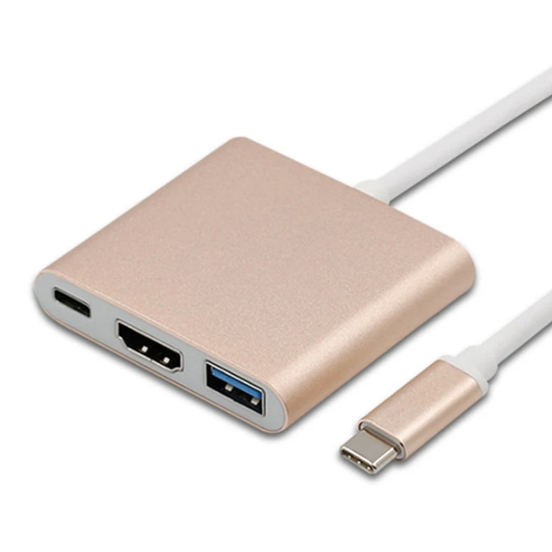 

USB 3,1 Type-C USB Hub адаптер 3 в 1 адаптер HDMI/DVI совместимого адаптера типа C Зарядное устройство адаптер