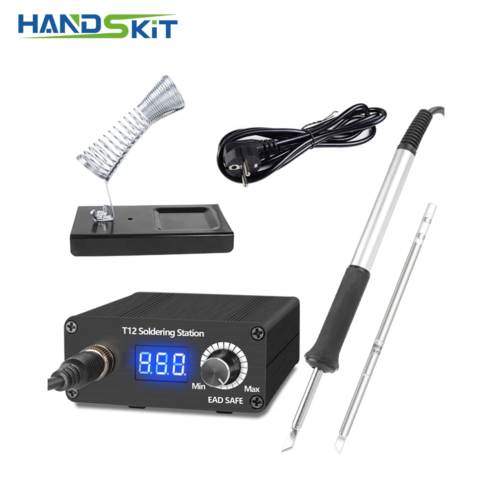Handskit T12 паяльная станция Инфракрасная Электроника паяльник портативный BGA паяльная станция с сварочным утюгом наконечники инструмент