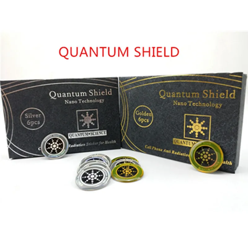 Round Scalar Shield Energy Sticker with Negative Ions Anti Radiation Phone Golden and Silver 6pcs/lot | Мобильные телефоны и