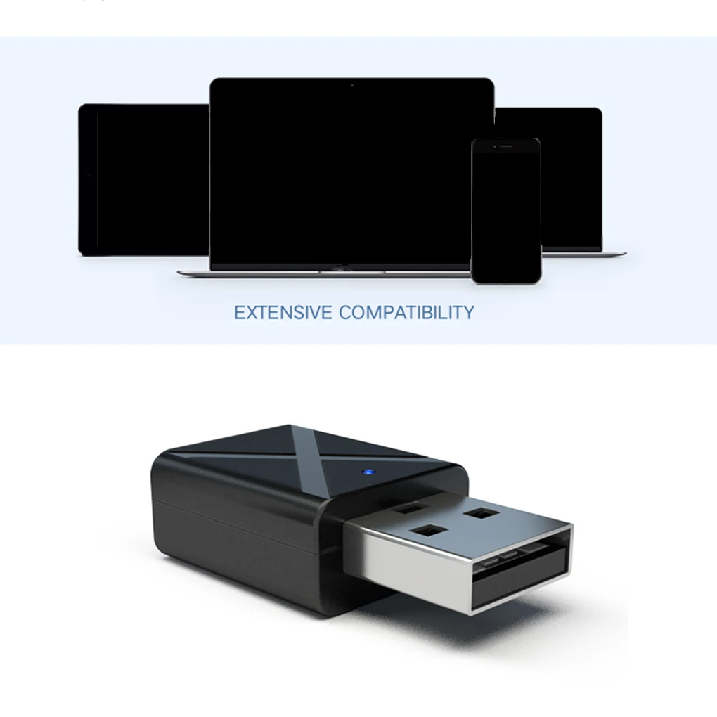 

USB Bluetooth 5.0 Transmitter Receiver TV Speaker Earphone Mini 3.5mm AUX Stereo Wireless Adapter