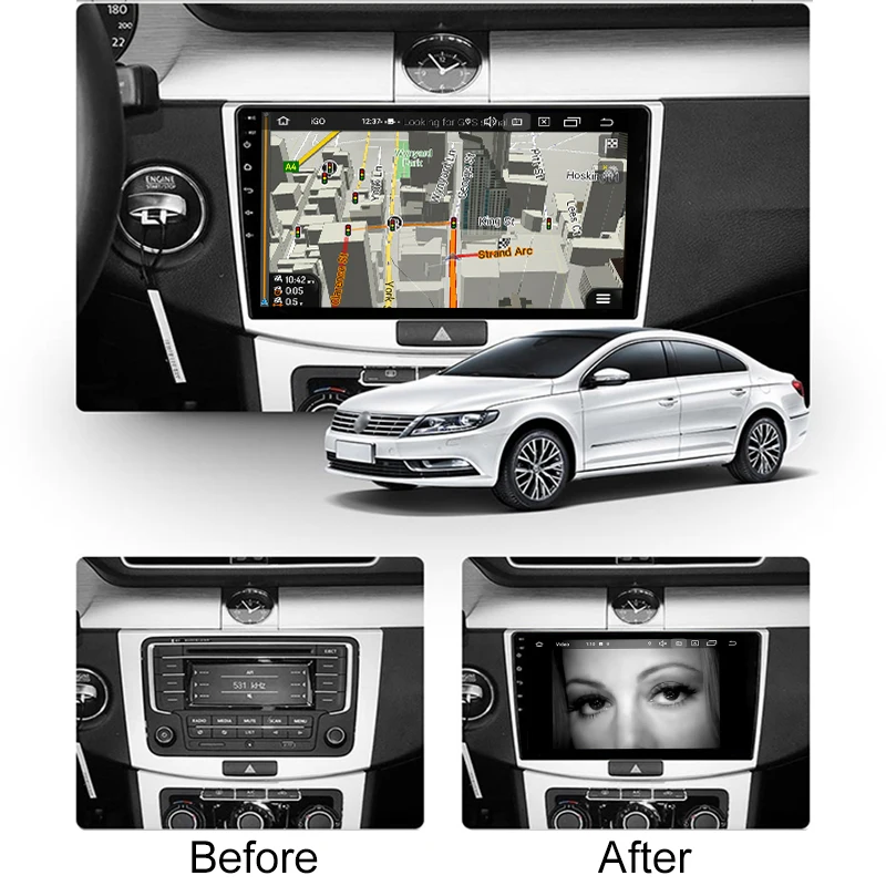 Funrover 2.5D + IPS автомобильный радиоприемник мультимедийный dvd плеер Android 9 0 навигация