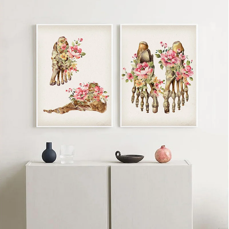 Художественная Картина на холсте с изображением скелетных мышц Постер