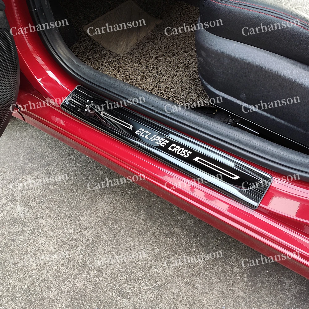 

For Mitsubishi Eclipse Cross Door Sill Protectors Scuff Plate Car Sticker Accessories Pedal Styling Cover 2019 2022 2021 2020