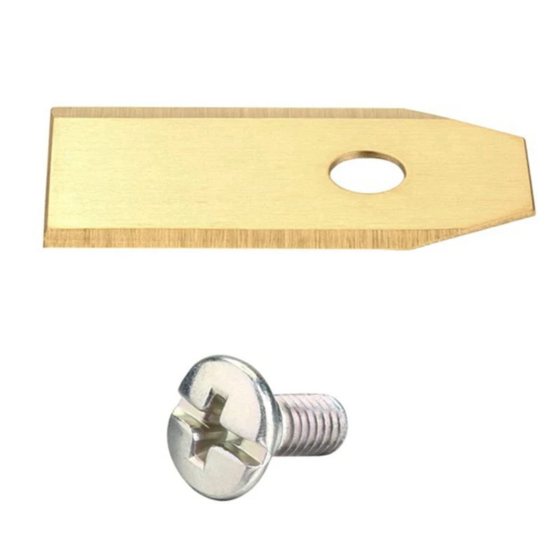 

60Pcs 0.75MM Titanium Coated Stainless Steel Lawn Mower Blade Replacement + Screw Parts for Husqvarna Automower