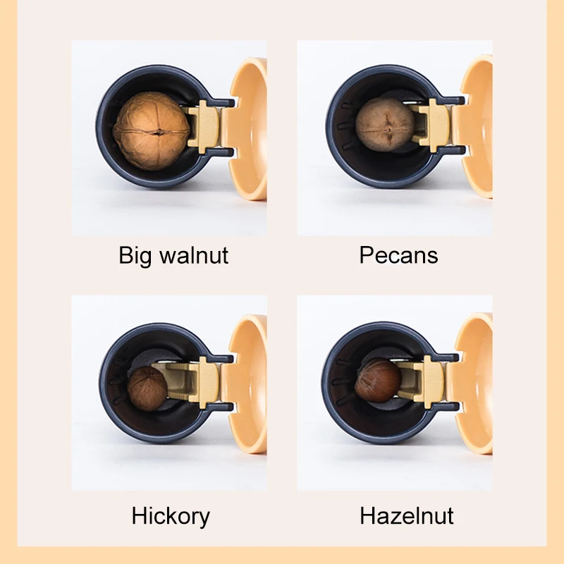 

Walnut Clips with Lid Splash Proof Nutcracker for Single-handed Mini Multifunctional Nut Opener For All Nuts Fast Delivery
