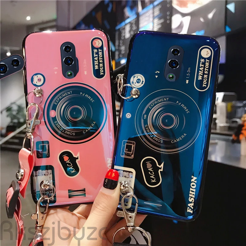 Phone case For OPPO R9 R9S R11 R11S F3 Plus R15 R17 Pro K1 A1 A1K A11K A9 A9X A5S A59S A75S Camera Soft tpu coque with Lanyard |