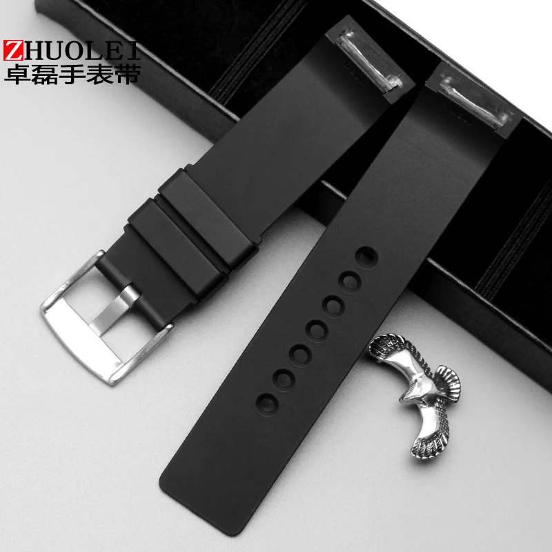 Силиконовый ремешок для часов для Cartier Santos W20121U2 ремешок 23 мм для мужских часов