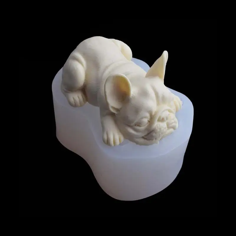 С милой собачкой Форма силиконовая форма льда крем/Мусс/торт 3D панель в форме