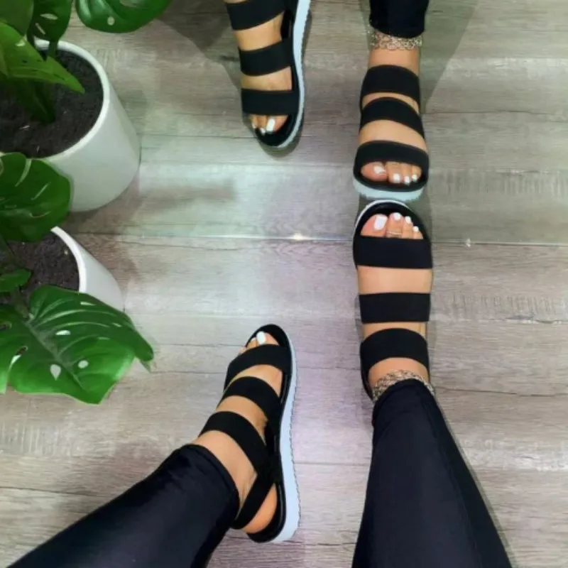 

Light Sandals Shoes Woman Women Soft Pu Leather Chunky Low Heel Sexy Flat Party Ladies Female Mujer Sapato Feminino Sandals