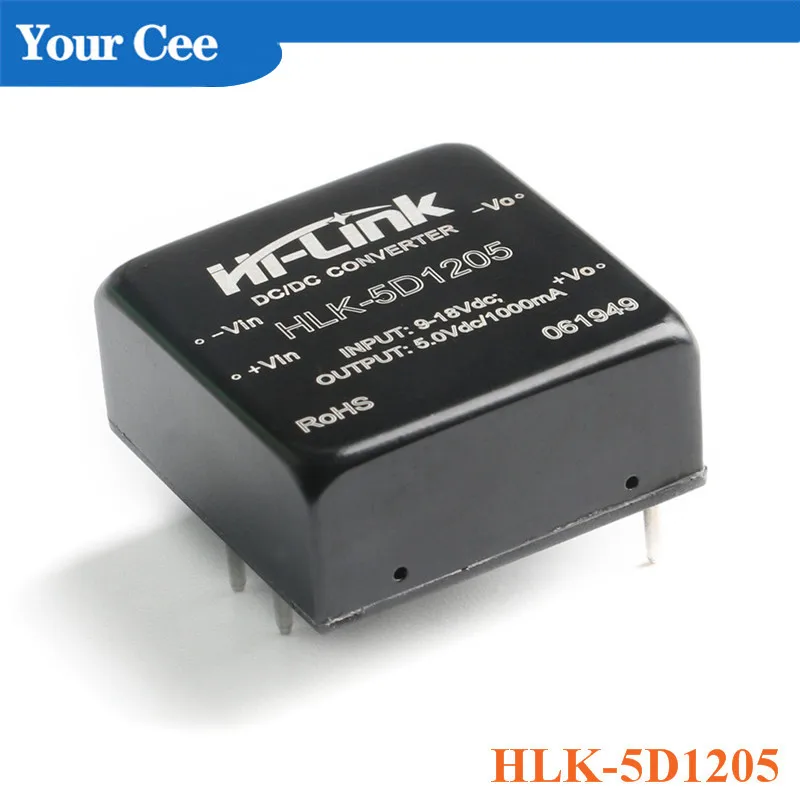 DC-DC изолированный модуль питания преобразователя 5W DC 12V to 15V/5V/12V 24v 5V/12V
