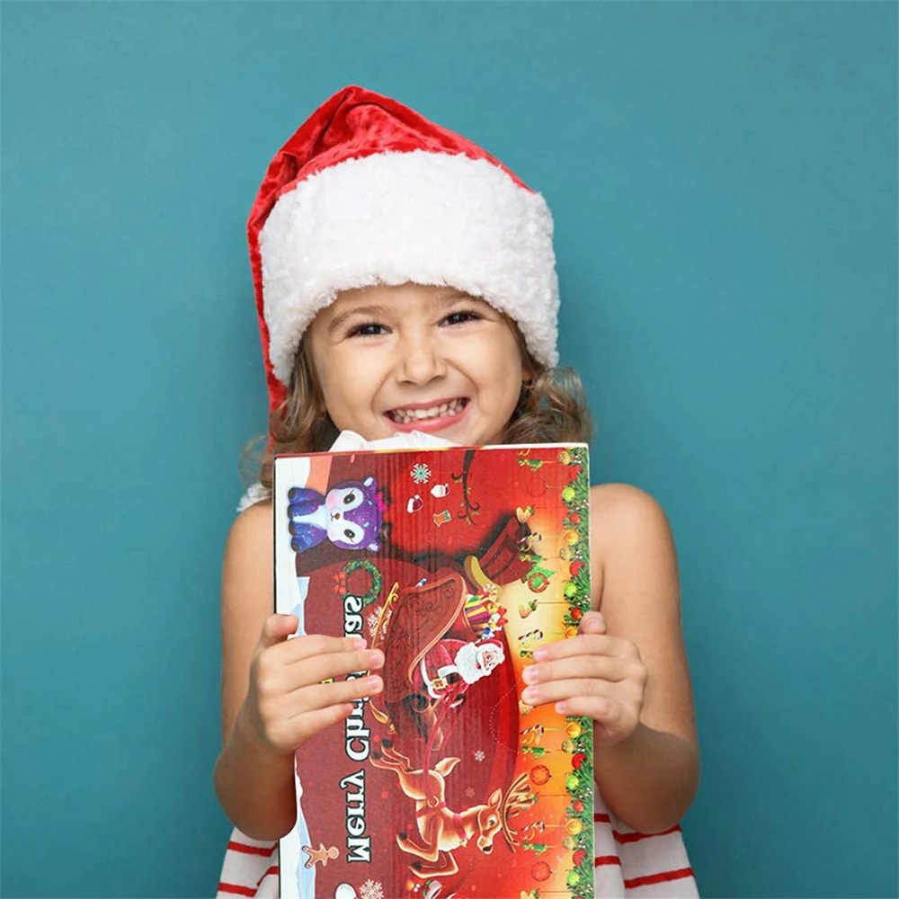 

Christmas Advent Calendar Squeezes Hanging Toys 2020 Christmas Countdown Calendar Santa Claus Snowman Soft Squeezes Toy LBS