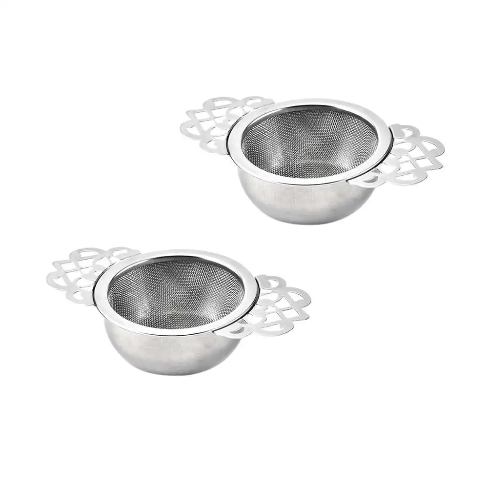 

2 SetTea Strainer Stainless Steel Sieve Fine Mesh Tea Infuser Filter Creative Tea Strainer Kitchen Tools