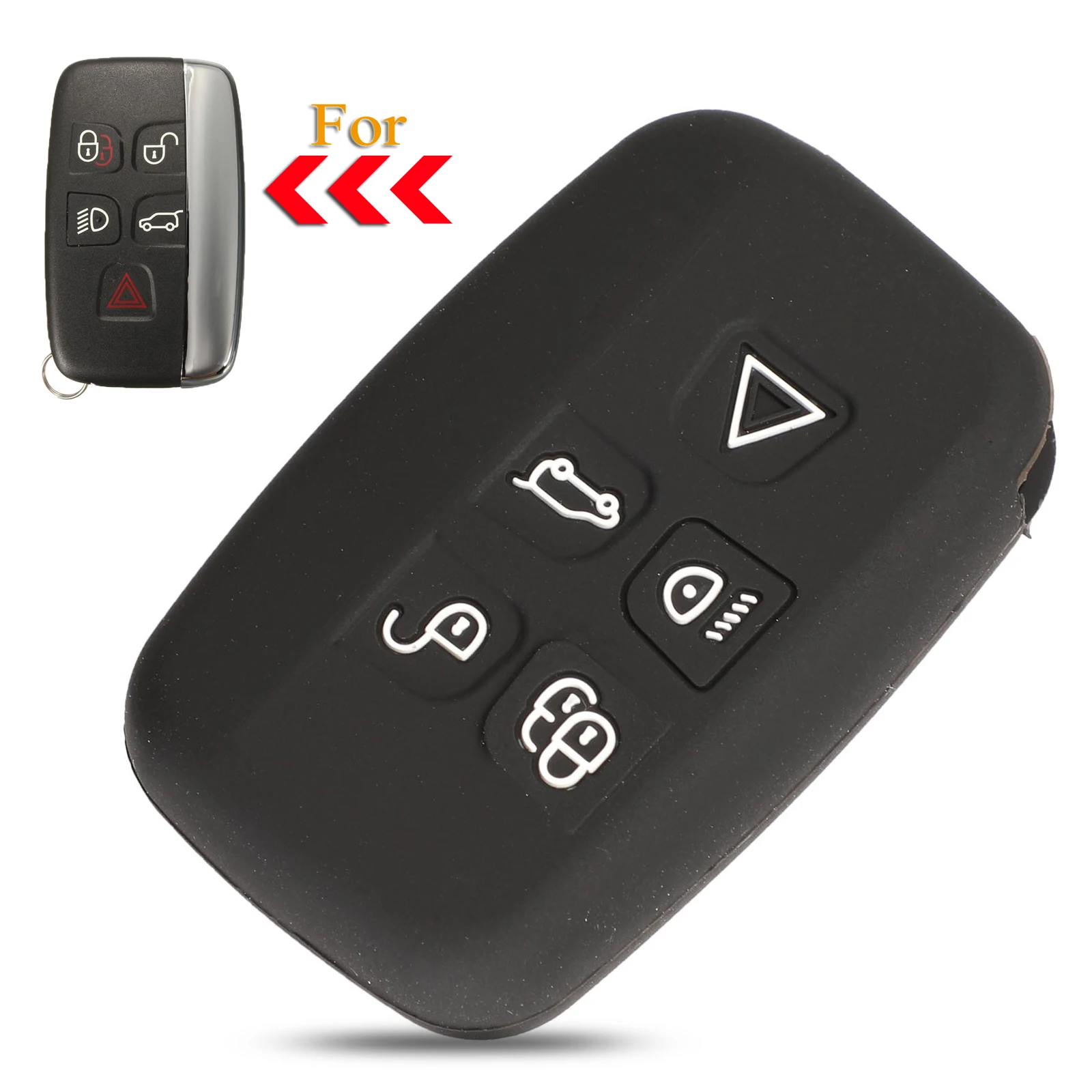 

Jingyuqin 5 кнопок, удаленный телефон, Land Rover A9 Sport Evoque Freelander 2 Jaguar XE XJ XJL XF силиконовый чехол для ключей от машины