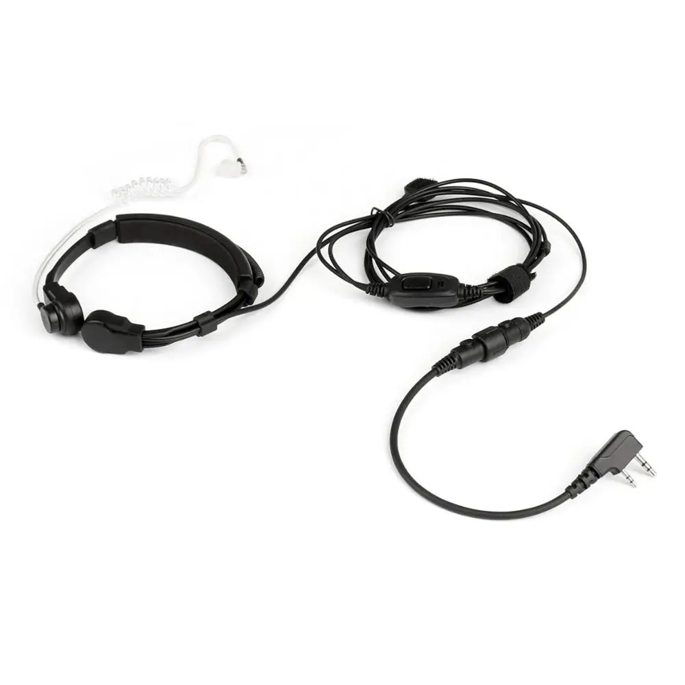 Artudatech 1 шт. 2 Pin горло микрофон скрытой акустической трубки PTT для Kenwood Baofeng